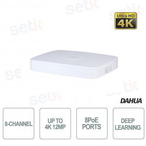 Dahua NVR 8 canaux avec IA, PoE et 4K : vidéosurveillance intelligente