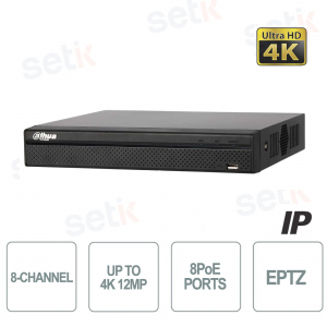 Dahua NVR PoE 8 canaux avec IA, 4K et reconnaissance faciale