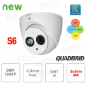 Cámara de videovigilancia HD cvi 1080p 4en1 2 mp 2.8 mm 50m audio Versión S6