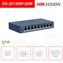 Switch réseau administrable - 8 ports PoE 10/100M - 1 port Gigabit RJ45