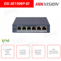 Switch di rete gestito - 4 Porte Gigabit PoE - 2 Porte RJ45 Gigabit