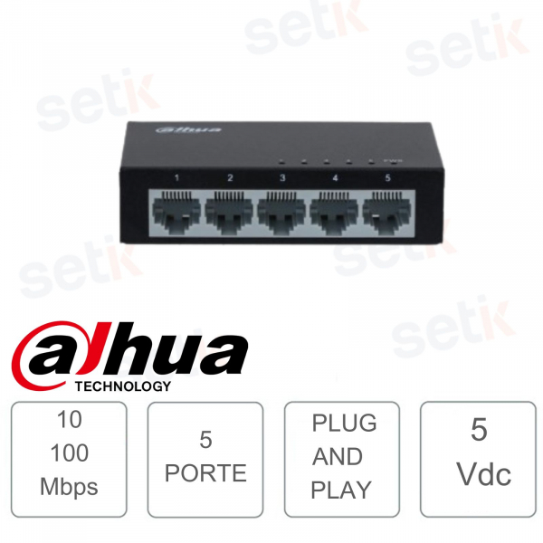 Commutateur Ethernet Dahua 5 ports non gérés