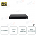 Analyse vidéo IP NVR 16 canaux H.265+ 4K 12MP 160Mbps - Dahua