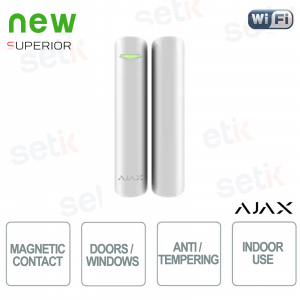 Superior DoorProtect Jeweller Bianco – Sensore di Apertura Wireless Ajax con Tecnologia Jeweller e Protezione Anti-Sabotaggio