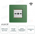 Ajax ManualCallPoint Jeweller Verde – Pulsante Manuale Wireless per Allarmi e Scenari di Emergenza