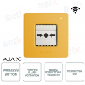 Ajax ManualCallPoint Jeweller Giallo – Pulsante Manuale Wireless per Allarmi e Scenari di Emergenza