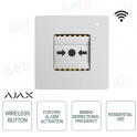 Ajax ManualCallPoint Jeweller Bianco – Pulsante Manuale Wireless per Allarmi e Scenari di Emergenza