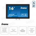 Moniteur intégré de 15,6 pouces - Full HD - Technologie PCAP Through Glass 10 points
