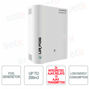 Fog alarm - MODULAR 200 AJAX READY - 2 Ajax relays included + Ajax transmitter not included - Up to 200m3 - UR FOG