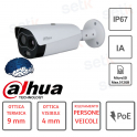 DAHUA DOUBLE CAPTEUR THERMIQUE 9MM ET CAMÉRA VISIBLE 4MM IA