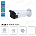 Cámara híbrida IP POE ONVIF - Óptica Térmica 13mm - 400x300 - Visible 6mm 4MP