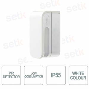Detector PIR dual para vista lateral exterior - IP55