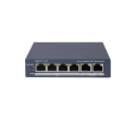 Switch inteligente de red POE - Gigabit - 4 puertos Gigabit POE y 2 puertos Gigabit RJ45