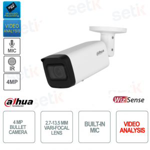 POE ONVIF® Bullet IP Camera - 4MP - 2.7-13.5mm - Video Analysis - White