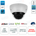 Caméra dôme IP POE ONVIF® 4MP - Objectif 2,7-13,5 mm - Smart IR 40m - Intelligence Artificielle