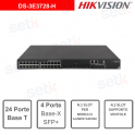 Switch réseau Hikvision 24 ports Base T + 4 ports SFP+ Base-X 10G/1G