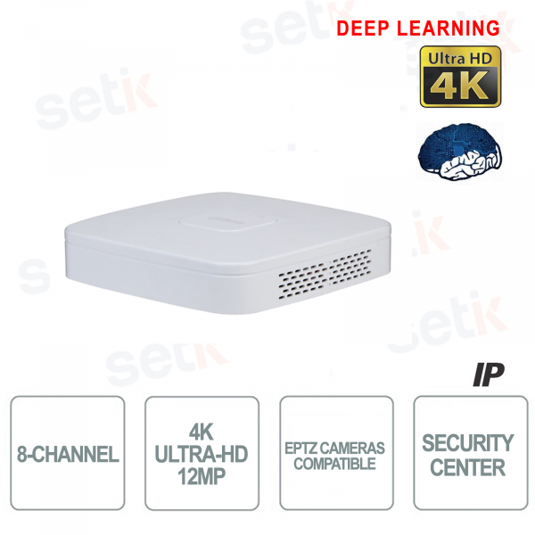Registratore Dahua NVR 8 Canali 4K 12MP IP per telecamere videosorveglianza