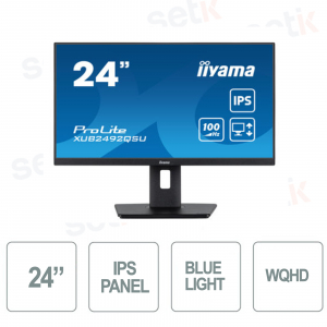 24 inch ProLite Monitor IPS Technology HDMI Display Port 2560 x 1440 WQHD Has (150mm) + Pivot