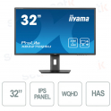 Moniteur Prolite 32" IPS WQHD Haut-parleur 3ms Lumière bleue sans scintillement - IIYAMA