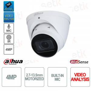 Telecamera IP POE ONVIF® Dome - 4MP - 2.7-13.5mm - Video Analisi - Bianca