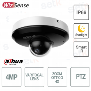 Caméra dôme IP Starlight PTZ à focale variable 4MP - wizsens - Dahua
