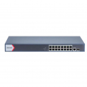 Smart POE Switch - 16 Porte POE RJ45 Gigabit - 1 porta RJ45 Gigabit - 1 Porta Ottica Fibra Gigabit