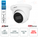 Caméra IP POE ONVIF® Eyeball 4MP - Objectif 2,8 mm - Analyse vidéo - IR 30m - WizSense - Dahua