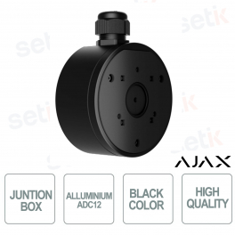 Boîte de jonction Ajax noire 118×59 IP66 pour caméras IP – Boîtier de montage étanche professionnel