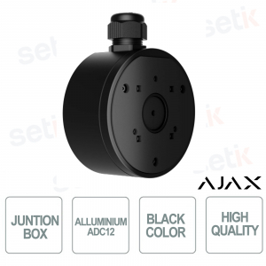 Ajax JunctionBox Black 118×59 IP66 for IP Cameras – Professional Waterproof Mounting Box