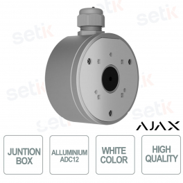 Boîte de jonction Ajax blanche 118×59 IP66 pour caméras IP – Boîtier de montage étanche professionnel