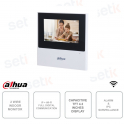 Moniteur intérieur IP et WIFI bifilaire - Écran tactile 4,3 pouces - Déverrouillage des portes