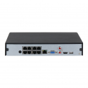NVR IP ONVIF® PoE 8 canaux - Jusqu'à 12MP - 8 ports PoE - Intelligence artificielle