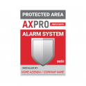 KIT 50X Hikvision Adesivi Cartelli Area Protetta Antintrusione Allarme Personalizzati per Professionisti in Italiano