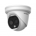 Hikvision caméra IP PoE extérieure thermographique CurtainVu bi-spectre IVS alarme incendie double lentille IR thermique