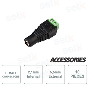 10 weibliche Stromanschlüsse für CCTV