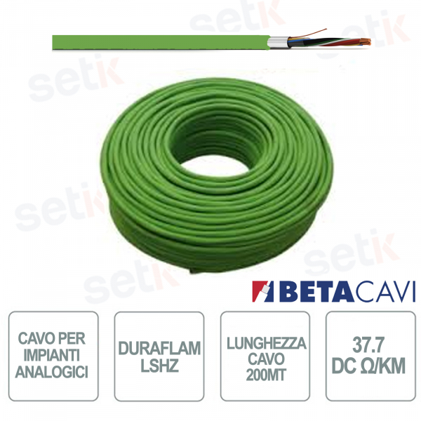 HD 4205 C_SF200 - Câble pour systèmes de vidéosurveillance analogiques - Longueur de câble 200 m - Beta Cavi