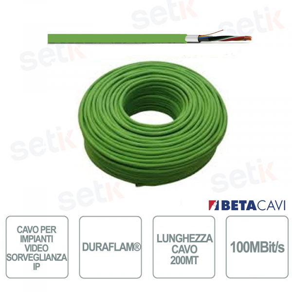 HD IP 3220_SF200 - Cable para sistemas de videovigilancia IP - Longitud del cable 200 m - Beta Cavi