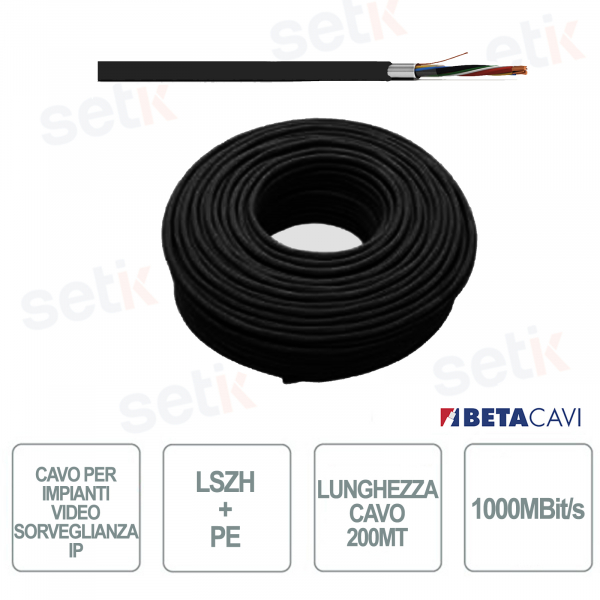 HD IP 3220 DG_SF200 - Cable para sistemas de videovigilancia IP - Longitud del cable 200 m - Beta Cavi