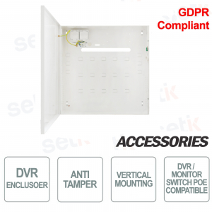 Pulsar contenitore metallico box DVR / Monitor / RACK - Vertical bianco