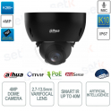 Cámara domo IP POE ONVIF® de 4MP - Lente 2.7-13.5mm - Smart IR 40m - Inteligencia artificial - Negro