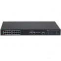 Dahua Switch di rete 16 PoE Managed Gigabit Layer 2 - 20 Porte - 2 SFP - Fino a 250M