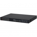 Dahua Switch di rete 16 PoE Managed Gigabit Layer 2 - 20 Porte - 2 SFP - Fino a 250M