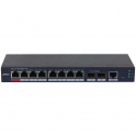 Switch di rete 8 PoE Managed Gigabit Layer 2 - 10 Porte - 2 BaseX - Fino a 250M - Dahua