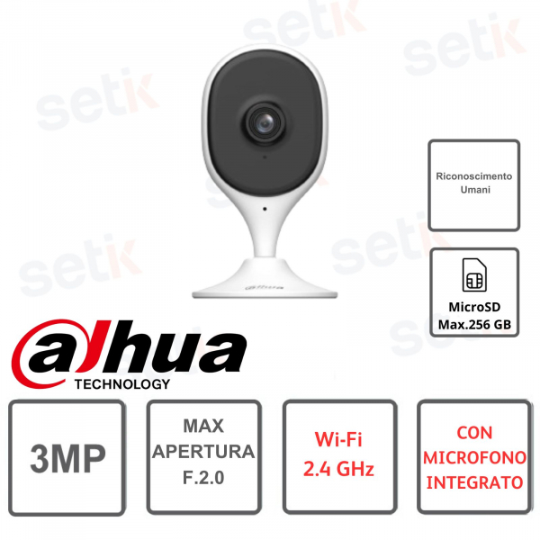 Telecamera da interno WI-FI 3MP con riconoscimento umani - Dahua