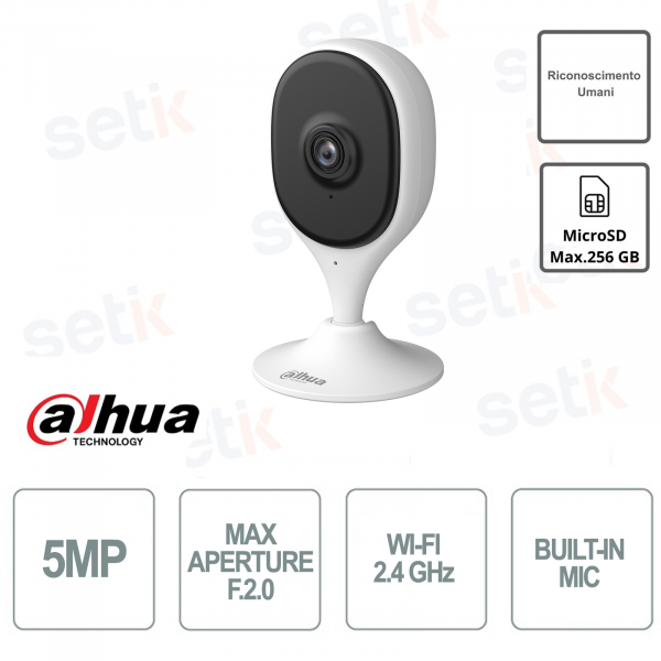 Caméra intérieure WI-FI 5MP avec reconnaissance humaine - Dahua