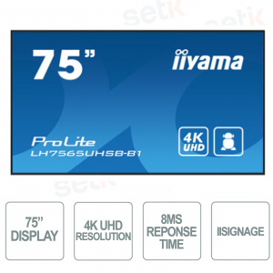 Iiyama - Monitor de 75 pulgadas - 4K UHD - Con altavoces - Para uso profesional