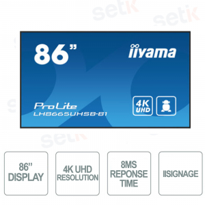 Iiyama - Monitor de 86 pulgadas - 4K UHD - Con altavoces - Para uso profesional