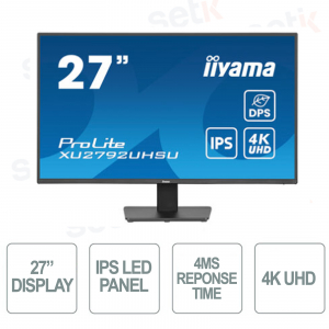 XU2792UHSU-B6 - Monitor IIYAMA - IPS LED Panel - 4K UHD - 27 Pollici - Con Altoparlanti