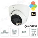 Outdoor camera 4in1 4K ULTRA-HD Dome Fixed Lens 2.8mm Double IR 40MT Audio WDR - Dahua