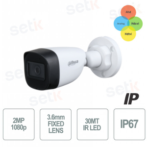 Telecamera da esterno HDCVI 2MP 4in1 3.6mm IR 30M - S6 - Dahua